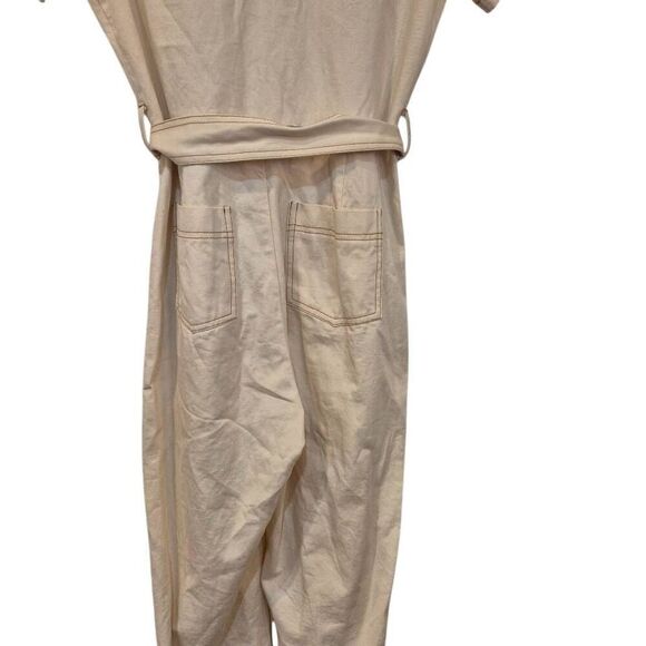 Roolee Women's Ivory Cotton Short Sleeve Jumpsuit - Picture 10 of 15